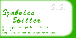 szabolcs spiller business card